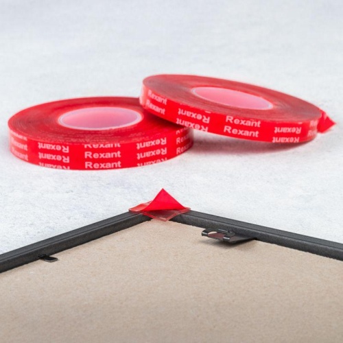 Лента клейкая двухсторонняя прозрачная на VHB акриловой основе 6ммх5м Rexant 09-6055 фото 2