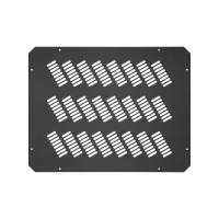 Заглушка проема вентиляторного блока TLK, перфорированная, 490х 380х1мм, черная | код TLK-BLNK-FAN-P-BK | TLK