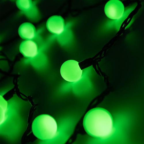 Гирлянда "Шарики" 15м OLDBL100-G-E 100 зел. светодиодов соединяемая до 3шт уличная SHLights 4690601004314 фото 8