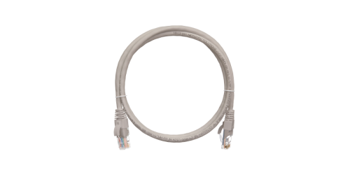 Шнур коммутационный NIKOMAX U/UTP 4 пары, Кат.5е (Класс D), 100МГц, 2хRJ45/8P8C, T568B, заливной, с защитой защелки, многожильный, BC (чистая медь), 24AWG (7х0,205мм), PVC нг(А), серый, 7,5м | код NMC-PC4UD55B-075-GY | NIKOMAX