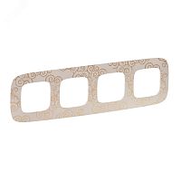 Valena ALLURE Рамка 4 поста Нарцисс золото универсальная | код 754354 | Legrand