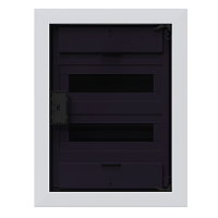 Щит распределительный встраиваемый с пласт. черной прозрачной дверцей на 24 модуля, OptiBox Pro 24-VKR-IP40 | код 379800 | КЭАЗ