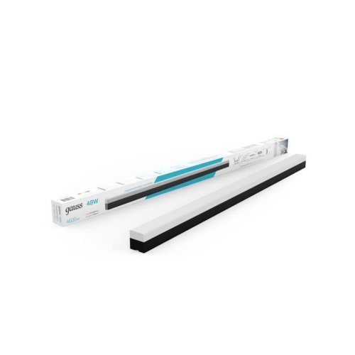 Светильник светодиодный линейный ДПО 48 Вт 4600 лм 4000К AC 220В Черный IP40 1180х70х55мм сквозная проводка соеденяется в линию крепления в комплекте Shop Lighting Gauss | код 883625248 | Gauss фото 2 Светильник светодиодный линейный ДПО 48 Вт 4600 лм 4000К AC 220В Черный IP40 1180х70х55мм сквозная проводка соеденяется в линию крепления в комплекте Shop Lighting Gauss | код 883625248 | Gauss фото 2