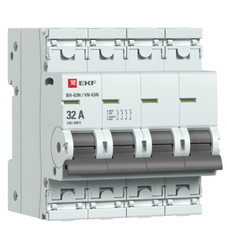 Выключатель нагрузки 4P 32А ВН-63N EKF PROxima | код S63432 | EKF