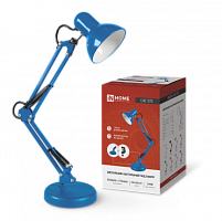 Светильник настольный под лампу СНО 15ТС на основании 60Вт E27 230В СИНИЙ (коробка) IN HOME | код 4690612035840 | IN HOME