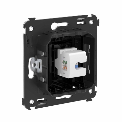 Avanti Компьютерная розетка RJ-45 без шторки в стену, кат.6 одинарная, Черный квадрат | код 4402693 | DKC фото 3 Avanti Компьютерная розетка RJ-45 без шторки в стену, кат.6 одинарная, Черный квадрат | код 4402693 | DKC фото 3