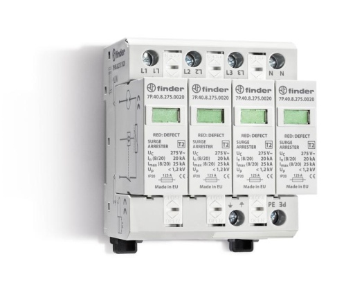 УЗИП тип 2 (4 варистор/разрядник) | код 7P4582751020 | FINDER