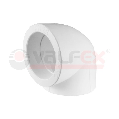 Уголок 90 град. 50 мм полипропиленовый PPR белый | код 10108050 | VALFEX