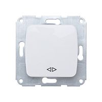 DEA Выключатель (переключатель) 1кл прох. (инд) с/у 10А мех. белый KRANZ | код KR-78-0206 | KRANZ