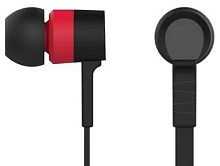 Гарнитура вкладыши Оклик HS-S-220 1.1м черный/красный проводные в ушной раковине (D2B/R) | код 374413 | Oklick