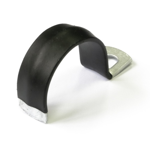 Скоба металлическая однолапковая с полимерным покрытием СМО-П d31-32 мм (50шт/300шт уп/кор) Промрукав | код PR08.6011 | ПРОМРУКАВ