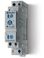 Таймер модульный 1-функциональный (SD), питание 24…240В АС/DC, 2NO 6A, ширина 17.5мм, регулировка времени 0.1с…20мин, степень защиты IP20 | код 80.82.0.240.0000 | FINDER