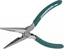 P066A Длинногубцы прямые, с ПВХ рукоятками, 160 мм | код P066A | JONNESWAY