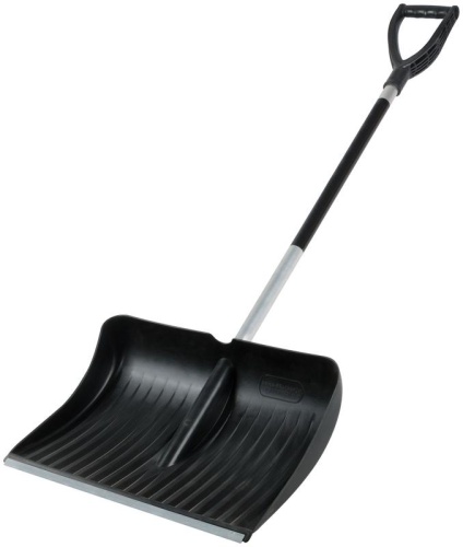 Лопата для уборки снега пластиковая, съемный алюминиевый черенок 490х400х1380 мм | код 68108 | РОС
