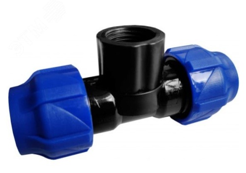 Тройник переходной компрессионный ПНД ВР 25-1/2-25 (60/15) | код 1210012501225 | Valfex