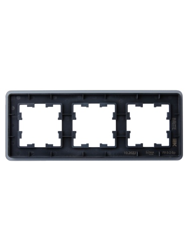 BRITE Рамка 3-мест. РУ-3-2-Бр стекло графит RE IEK | код BR-M32-G-41-K53 | IEK фото 2