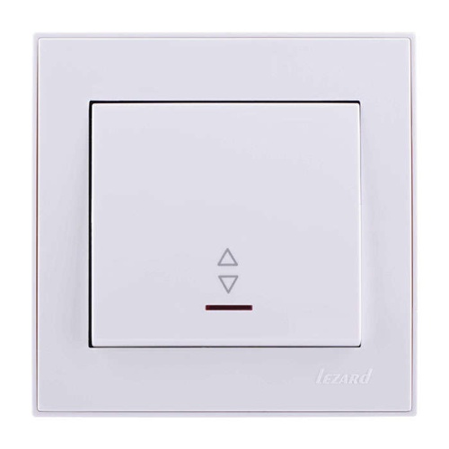 Выключатель RAIN проходной с подсветкой белый | код 703-0202-114 | LEZARD