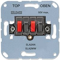 Aудиорозетка (стерео) 25 В ~, 60 В DC Механизм. Материал- термопласт Цвет- антрацит | код SLA2AN | JUNG