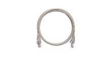 Шнур коммутационный NIKOMAX U/UTP 4 пары, Кат.5е (Класс D), 100МГц, 2хRJ45/8P8C, T568B, заливной, с защитой защелки, многожильный, BC (чистая медь), 24AWG (7х0,205мм), PVC нг(А), серый, 0,3м | код NMC-PC4UD55B-003-GY | NIKOMAX
