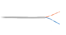Кабель NETLAN UTP 2 пары, Кат.5, внутренний, PVC, 24 AWG, одножильный, 100МГц, 230м | код _EC-UU002-5-PVC-GY_230 | NETLAN
