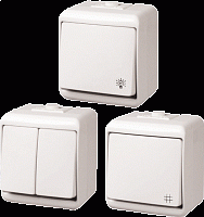 Выключатель лестничный с подсветкой (IP54) VHE-3L | код 004668009 | ETI