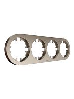 Рамка 4-м OSEN горизонт. круглая титан LEZARD 744-3700-149