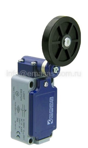 Выключатель концевой быстрого переключения угловой 2-х направленный с металлической консолью и резиновым роликом Ф50мм (1НО+1НЗ), L52K13MEL121 | код L52K13MEL121 | EMAS Выключатель концевой быстрого переключения угловой 2-х направленный с металлической консолью и резиновым роликом Ф50мм (1НО+1НЗ), L52K13MEL121 | код L52K13MEL121 | EMAS
