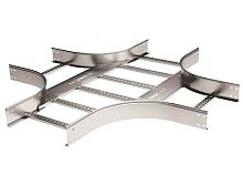 Х-ответвитель 80х500 R-600, лонжерон 1,5 мм, цинк-ламельный, в комплекте с крепежными элементами и соединительными пластинами, необх | код LIX8605KZL | DKC