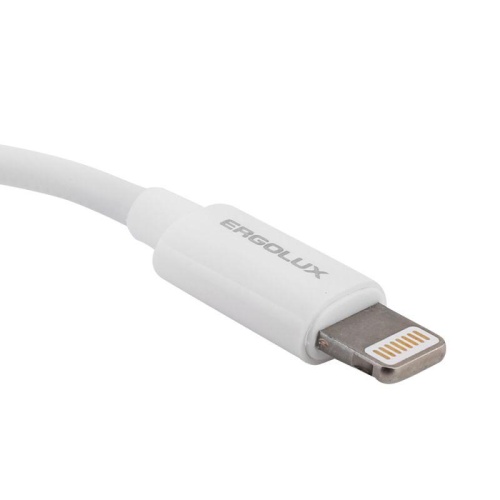 Адаптер звуковой с чипом 3.5мм-Lightning 12см Белый Блистер ELX-SA01-C01 Ergolux 15288 фото 4