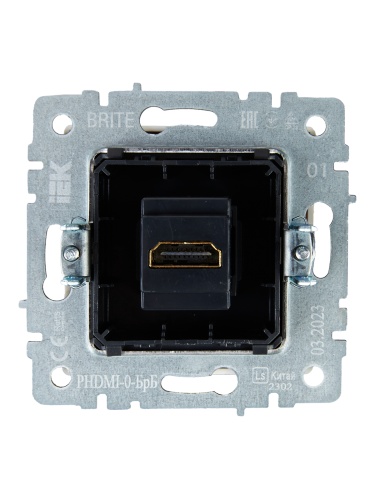 BRITE Розетка HDMI РHDMI-0-БрБ белый | код BR-H10-K01 | IEK фото 3