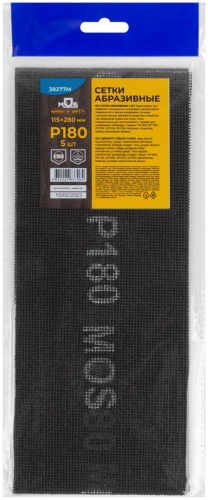 Сетки шлифовальные 115х280 мм, 5 шт., Р 180 | код 38277М | FIT фото 3
