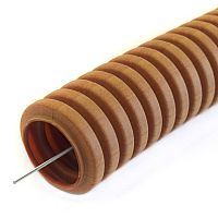 Труба гофрированная ПВХ легкая 350 Н бук с/з d20 мм (25м/2700м уп/пал) Промрукав | код PR01.0037 | ПРОМРУКАВ