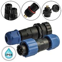 Разъём герметичный SZC13 4P-F-M, 4 контакта | код 106768 | SZC