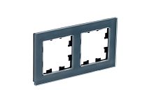 ATLASDESIGN NATURE 2-постовая РАМКА, НАТУРАЛЬНОЕ СТЕКЛО, ГРИФЕЛЬ | код ATN360702 | Systeme Electric