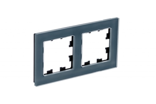 ATLASDESIGN NATURE 2-постовая РАМКА, НАТУРАЛЬНОЕ СТЕКЛО, ГРИФЕЛЬ | код ATN360702 | Systeme Electric