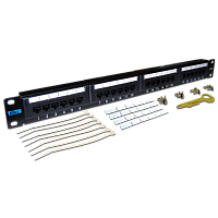 Патч-панель TWT 24 порта, UTP, кат.5E, 1U | код TWT-PP24UTP | TWT