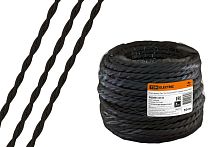 Ретро провод Эко 2х1.5 витой ГОСТ черный (бухта 50м) | код SQ2801-0131 | РЭМЗ ТМ
