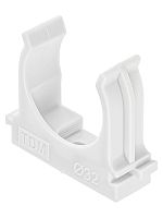 Крепеж-клипса для трубы 32 мм для прямого монтажа (25 шт.) белая TDM | код SQ0405-8014 | TDM