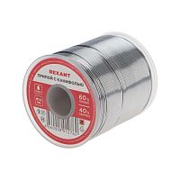 Припой с канифолью, 1000 г, 1.0 мм, (олово 60%, свинец 40%) | код 09-3413 | REXANT