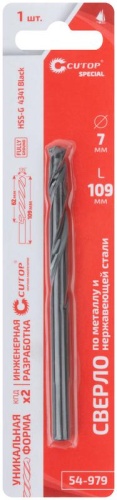 Сверло по металлу Special, HSS-G, 7x109/62 мм, 1 шт. | код 54-979 | FIT фото 3