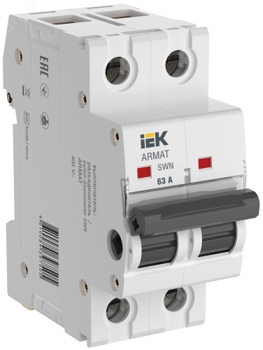 Выключатель-разъединитель SWN 2п 63А ARMAT | код AR-SWN-2-063 | IEK