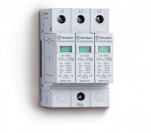 Устройство защиты от импульсных перенапряжений УЗИП тип 1 (3 варистора), модульный, ширина 52.5мм, степень защиты IP20 | код 7P1382751012 | FINDER