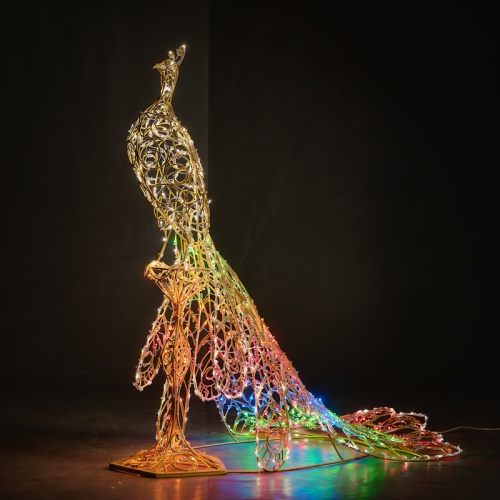 Декоративная 3D Павлин 200 см | код 501-654 | NEON-NIGHT