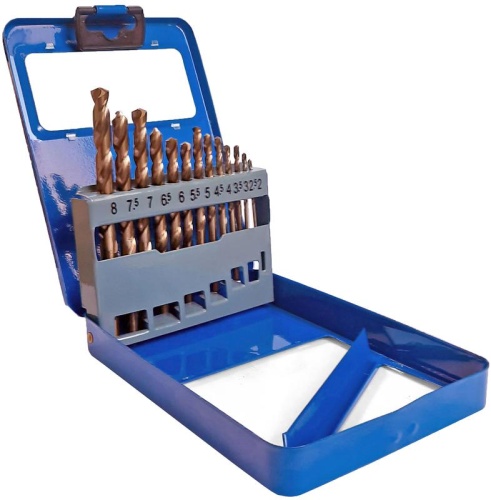 Набор сверл по металлу с кобальтом 5% в металлической коробке, 2-8 мм (через 0.5 мм), 13 шт, Cutop Profi | код 48-603 | FIT фото 4