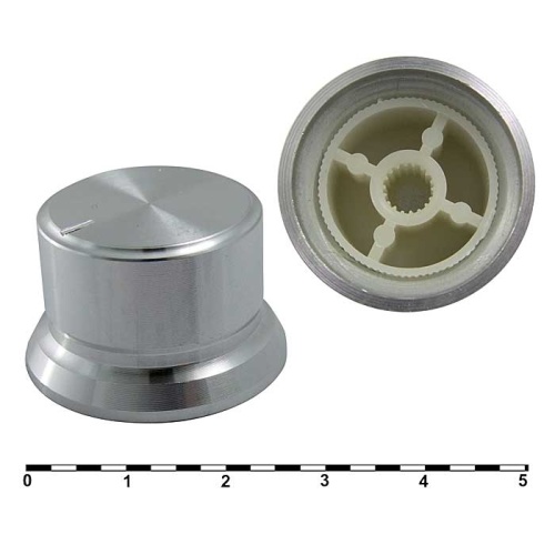 Ручка приборная RUICHI 24-29X18BC, на вал с зубцами | код 85158 | Ruichi Ручка приборная RUICHI 24-29X18BC, на вал с зубцами | код 85158 | Ruichi