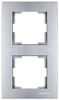 Rita - Рамка 2 поста, вертикальный монтаж, нерж. сталь | код 2220-800-2282 | Mutlusan