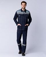 Костюм Галакт МВО (ткань Смесовая 50 50,220) полукомбинезон, темно-синий серый, 44-46 170-176 | код 87467159 | Факел
