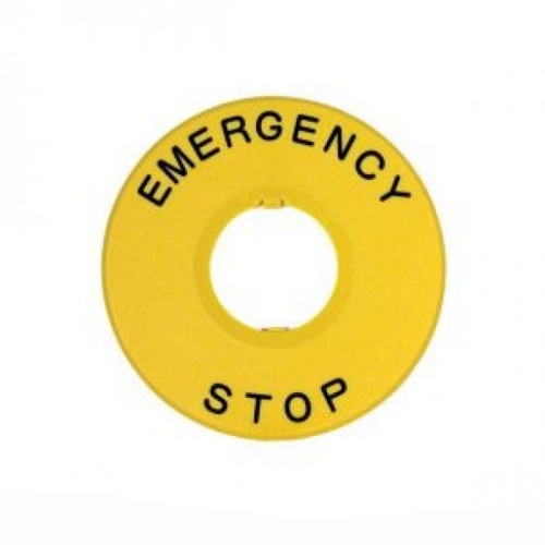 Щильдик аварийной остановки NP2-BY8330 ?90 (с надписью) (CHINT) | код 576786 | CHINT