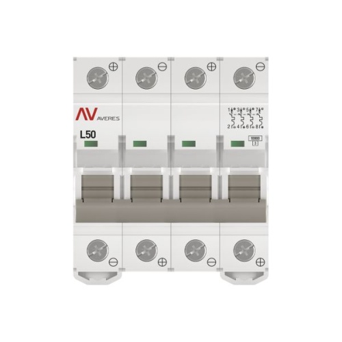 Выключатель автоматический AV-10 DC 4P 50A (L) 10kA EKF AVERES | код mcb10-DC-4-50L-av | EKF фото 4 Выключатель автоматический AV-10 DC 4P 50A (L) 10kA EKF AVERES | код mcb10-DC-4-50L-av | EKF фото 4