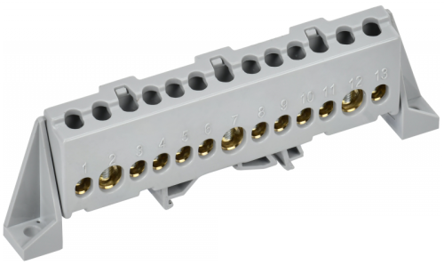 TEKFOR Шина L фаза в комб. изол. Стойка 8х12-13-Ср IEK | код TF-NN20-13-DP-K03 | IEK